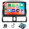 Rimoody 2G+64G Android Autoradio 2 Din per Honda CRV 2001-2006 con Wireless Carplay Android Auto GPS Navi WiFi 9 Pollici Autoradio con Mirror Link Bluetooth FM/RDS/DAB/DVR/OBD/SWC Telecamera Posteriore