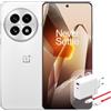 OnePlus 13 5G Smartphone, 16GB+512GB, display QHD da 6,82 pollici a 120 Hz, Snapdragon 8 Elite, tripla fotocamera posteriore da 50MP + OIS + 3x, frontale da 32MP, batteria da 6000 mAh, Bianco Artica