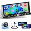 Inefala Android 13 (2+64G) Autoradio 1 Din Wireless CarPlay con Schermo 6,9 Pollici Stereo Auto Bluetooth con Android Auto Mirror Link FM RDS GPS WiFi Telecamera Posteriore USB Tipo-C