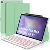 WINCHKING Tastiera con Custodia per Lenovo Tab M10 3rd Gen 10.1, 7 generi di retroilluminazione, Tastiera Italiano Slim Bluetooth Rimovibile per Lenovo Tab M10 3rd Gen TB-328FU/TB-328XU, Verde chiaro