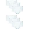 Hanes Men's White Tagless Briefs, 6 Pack, Large
