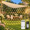 Artrastar Rete Luminosa Esterna 3x2m 200 LED Catena di Luci Esterna Con Spina IP44 Impermeabile 8 Modalità Timer Per Illuminazione Natalizia Interna Cespugli Giardino Stanza Balcone Muro Bianco Caldo
