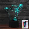 SUPERHONGJIHAO Luce notturna per bambini 3D pattinaggio lampada a led con telecomando 16 colori che cambiano regalo di compleanno di Natale per bambino