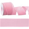 CABODYALS 9.1 m 2.5 pollici Nastro di Juta Rosa Naturale Bordo Metallico Natale Intrecciato Pizzo Rotoli Tessuto Juta Rustico Nastri Rotolo per Confezioni Regalo Cucito Albero di Natale Decorazione Fe