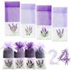 Lvjkes 24 Pezzi Sacchetti di Lavanda bustina, Sacchetti Vuoti Viola Garza di Coulisse di Cotone per Lavanda, spezie ed Erbe, Bustine di profumo per il guardaroba, Borsa regalo per aromi per auto (B)