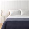 Bassetti Zucchi, Completo Letto Matrimoniale, Collezione Ginny, Percalle, Bianco con Fiori Viola