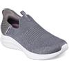 Skechers Hands Free Slip Ins Ultra Flex 3.0 Smooth Step, Scarpe da Ginnastica Donna, Grigio, 36 EU Larga