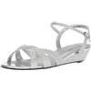 Touch Ups Lena, Sandali con Zeppa Donna, Argento, 37.5 EU Larga