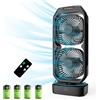 DR.PREPARE Ventilatore a Torre con Batteria 8000mAh Ricaricabile Ventilatore da Tavolo USB 3 Velocità Ventilatore Oscillante con Telecomando per Camera da Letto Ufficio Campeggio