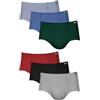 Hanes 7820n6 Tagless Slip da Uomo, Che Non Si spostano, con Elastico ComfortSoft in Vita (Confezione da 6) Assorted Medium