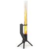 GARDENFLARE Colonna di Fuoco in Acciaio Inox e Torcia a Pellet per un'Atmosfera Incantevole - Elegante Alternativa ai Riscaldatori da Terrazza e ai Camini da Giardino per la Tua Terrazza (Nero)
