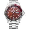 Orient Sports Kamasu Arabic - Orologio Da Uomo Automatico a Carica Manuale Impermeabile Bracciale e Cassa In Acciaio Metallizzato Quadrante Rosso - RA-AA0820R39B RA-AA0820R
