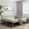 Keyroto Divano Letto Estraibile Divano Letto 2 Posti Letto Estraibile Telaio Divano Letto in Metallo Bianco 90x200 cm