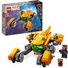 LEGO Marvel Astronave di Baby Rocket, Giochi per Bambini e Bambine da 8 Anni in su con Minifigure del Personaggio Giocattolo da Costruire del Supereroe dei Guardiani della Galassia Volume 3 76254