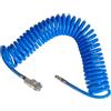 SRJQXH Tubo Aria Compressa Spirale 6 Metri, PU Antideflagrante Tubo con 1/4 Connettore, Diametro 5 × 8 mm con Attacco Rapido, Accessori Compressore Aria (Blu)