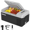 Setpower Frigorifero elettrico portatile FC15 con adattatore CA frigorifero da 15 l/15,8 qt da 12 volt, frigorifero congelatore portatile da 15,6 °C a 66 °F per auto, camper, camion, campeggio,