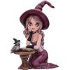 Nemesis Now Agatha Witch Figurina, Viola, 15 cm
