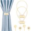 Cozary Calamite per Tende Magnetiche, 2PCS Ferma Tende con Calamita Senza Fori, Calamita per Tende Decorativo Accessorio per Salone Camera Ufficio
