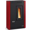 La Nordica Extraflame STUFA A PELLET LA NORDICA EXTRAFLAME LUISELLA 5.0 5,1 KW IN ACCIAIO COLORE BORDEAUX AD ARIA
