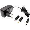 JZK Adattatore di alimentazione DC 6 V 1 A 1000 mA. Caricatore da 6 V, adattatore di ricarica da 5,5 mm x 2,5 mm, con connettori da 3,5 mm x 1,35 mm e 4,0 mm x 1,7 mm