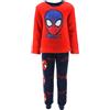 Marvel Spiderman Pigiama per Ragazzi, T-Shirt e Pantaloni Lunghi in Velluto, Pigiama in Morbido Pile 2 Pezzi, Regalo per Bambino, Taglia 6 Anni | Rosso