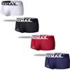 JOCKMAIL Confezione da 4 boxer sexy da uomo, confezione da 4 pezzi, Bianco+nero+blu navy+rosso, M