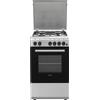 De Longhi Cucina a Gas 4 Fuochi Forno Elettrico con Grill Larghezza x Profondità 50x50 cm con Coperchio colore Inox - DL554EX