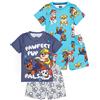 Paw Patrol Boys 2 Pack Pigiama | Bambini Bambini Bambini Marshall Blu Rubble Chase Rescue Pups T-Shirt Shorts Set | Serie TV Sleepwear Merchandise