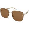 Gucci GG1923SA 003 | Occhiali da Sole Graduati o Non Graduati | Metallo | Oversize | Oro | Adrialenti