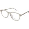 Saint Laurent SL 726/F 003 | Occhiali da Vista Graduati | Plastica | Quadrati | Avorio, Trasparente | Adrialenti