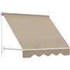 Easycomfort Tenda da Sole a Caduta con Rullo Avvolgibile e Angolazione Regolabile 0-120°, 180×70cm, Beige