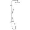 Duravit Sistema doccia Duravit, Shower System con 3 tipi di getti (Rain, Intense Rain, Soft Rain), doccia ad angolo regolabile, facile da pulire, supporto doccetta regolabile in altezza, cromato