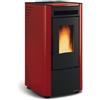 La Nordica Extraflame STUFA A PELLET LA NORDICA EXTRAFLAME KETTY 5.0 6,5 KW IN ACCIAIO COLORE BORDEAUX AD ARIA