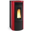 La Nordica Extraflame TERMOSTUFA IDRO A PELLET LA NORDICA EXTRAFLAME COSTANZA IDRO 5.0 16 KW WIFI IN ACCIAIO E TOP IN MAIOLICA COLORE BORDEAUX
