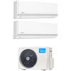 Midea Condizionatore Climatizzatore Dual Inverter Midea 12+12 serie Elegance con esterna M2OE-18HFN8-Q R32 WiFi Ready