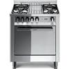 Lofra Cucina a Gas 4 Fuochi con Forno a Gas Ventilato con Grill Larghezza x Profondità 70x50 cm Classe A colore Inox - M75GV