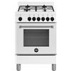 La Germania Cucina a Gas 4 Fuochi con Forno Elettrico Larghezza x Profondita 60x60 Classe Energetica A colore Bianco - AMN664EBV24