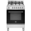La Germania Cucina a Gas 4 Fuochi con Forno Elettrico Larghezza x Profondita 60x60 Classe Energetica A colore Inox e Nero - FTR664EXV24
