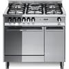 Lofra Cucina a Gas 5 Fuochi con Forno Elettrico e a Gas Larghezza x Profondita 90x60 Classe Energetica A con Vano Portabombole colore Inox - MR96GVC