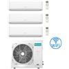Hisense Climatizzatore Condizionatore Hisense Hi Comfort Wifi R32 Trial Split Inverter 9000 + 9000 + 18000 BTU con U.E. 4AMW81U4RJC Classe A++/A+