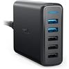 Anker PowerPort Speed 5 Caricatore da Parete 63W con Doppia Porta Quick Charge 3.0 per Samsung Galaxy S7/S6/edge/edge+,Note 4/5,LG G4/G5, HTC one M8/M9/A9,Nexus 6 e con PowerIQ per iPhone,iPad e altri