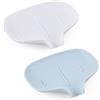 Wisebom 2 Pezzi Scatola di Sapone in Plastica Portasaponetta con Scolo Porta Sapone Solido Portasapone per Casa, Palestra, Bagno, Viaggi a all'Aperto (Bianco Blu)