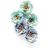 Set 5 Fiori in carta A Mermaid's Tale blu e verde acqua