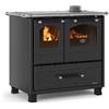 La Nordica Extraflame CUCINA A LEGNA LA NORDICA EXTRAFLAME FAMILY 4,5 CON RIVESTIMENTO IN ACCIAIO PORCELLANATO 7,5 KW COLORE NERO ANTRACITE AD ARIA