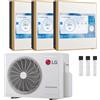 lg Condizionatore LG ARTCOOL Gallery LCD trial split 9000+12000+12000 BTU inverter A+++ wifi unità esterna 6.15 kW codice prodotto MU3R21.U23/A09GA2.NSE_1/A12GA2.NSE_2