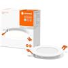 LEDVANCE LED SPOT INTEGRATED SLIM Ø 12cm, faretto da incasso per tutti gli ambienti interni, 8W, 6500K, 550 lumen, 240V, design moderno e piatto, con dispositivo di fissaggio, bianco