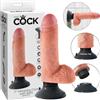King Cock Vibratore King Cock 7 con ventosa (18 cm) - colore naturale