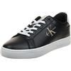 Calvin Klein Jeans Sneakers con Suola Preformata Donna Classic Fluo Contrast Wn Scarpe, Nero (Black/Ancient White), 39 EU