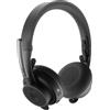 Logitech Cuffia con microfono Logitech Zone Auricolare Wireless A Padiglione Ufficio Bluetooth Grafite [981-000914]