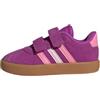 adidas VL Court 3.0 Shoes Infants, Scarpe Unisex-Bimbi 0-24, Ftwr White/Bright Red/Bliss Pink, 27 EU